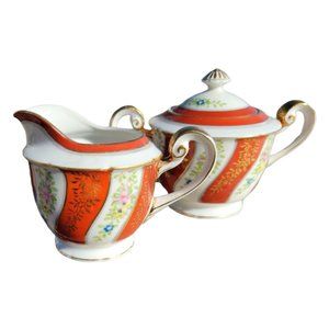Hand painted Sugar & Creamer from OCCUPIED JAPAN by Gold China